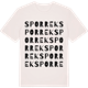 Vintage White t-shirt med Sporrek ordlek t-shirt