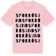 Pink Cotton t-shirt med Sporrösund ordlek t-shirt