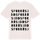 Vintage White t-shirt med Sporrösund ordlek t-shirt