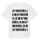 White t-shirt med Sporrösund ordlek t-shirt