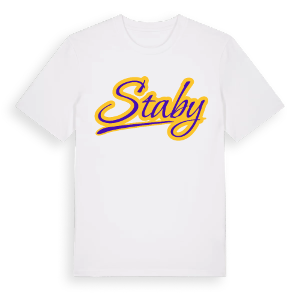 Staby baseball t-shirt – ekologisk bomull t-shirt från Pinshirt