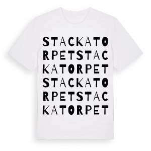 Stackatorpet ordlek t-shirt – ekologisk bomull t-shirt från Pinshirt