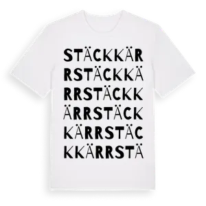 Stäckkärr ordlek t-shirt – ekologisk bomull t-shirt från Pinshirt