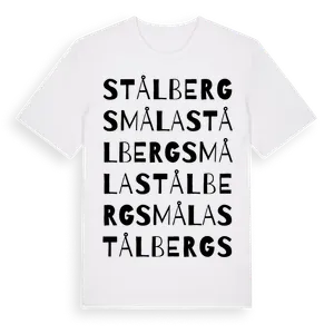 Stålbergsmåla ordlek t-shirt – ekologisk bomull t-shirt från Pinshirt