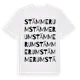 White t-shirt med Stämmerum ordlek t-shirt