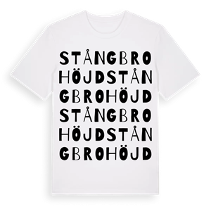 Stångbrohöjd ordlek t-shirt – ekologisk bomull t-shirt från Pinshirt