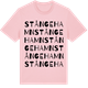 Pink Cotton t-shirt med Stångehamn ordlek t-shirt
