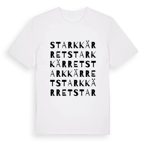 Starkkärret ordlek t-shirt – ekologisk bomull t-shirt från Pinshirt
