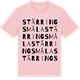 Pink Cotton t-shirt med Stärringsmåla ordlek t-shirt