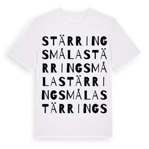 Stärringsmåla ordlek t-shirt – ekologisk bomull t-shirt från Pinshirt