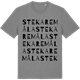 Mid Heather Gray t-shirt med Stekaremåla ordlek t-shirt