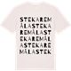 Vintage White t-shirt med Stekaremåla ordlek t-shirt