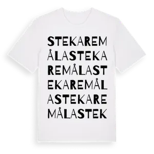 Stekaremåla ordlek t-shirt – ekologisk bomull t-shirt från Pinshirt