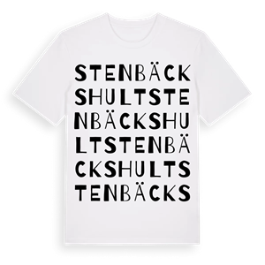 Stenbäckshult ordlek t-shirt – ekologisk bomull t-shirt från Pinshirt