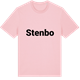 Pink Cotton t-shirt med Stenbo fetstil t-shirt