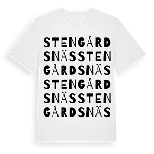 Stengårdsnäs ordlek t-shirt – ekologisk bomull t-shirt från Pinshirt