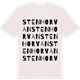 Vintage White t-shirt med Stenhorvan ordlek t-shirt