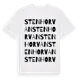 White t-shirt med Stenhorvan ordlek t-shirt