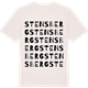 Vintage White t-shirt med Stensberg ordlek t-shirt