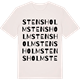 Vintage White t-shirt med Stensholm ordlek t-shirt