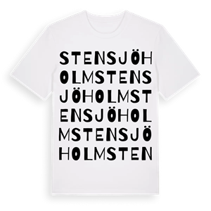 Stensjöholm ordlek t-shirt – ekologisk bomull t-shirt från Pinshirt