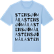 Blue Soul t-shirt med Stensjömåla ordlek t-shirt