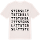 Vintage White t-shirt med Stenslätt ordlek t-shirt