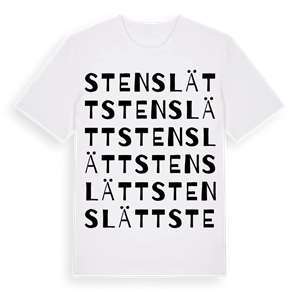 Stenslätt ordlek t-shirt – ekologisk bomull t-shirt från Pinshirt
