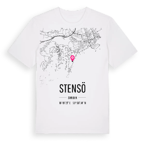 Stensö karta t-shirt – ekologisk bomull t-shirt från Pinshirt