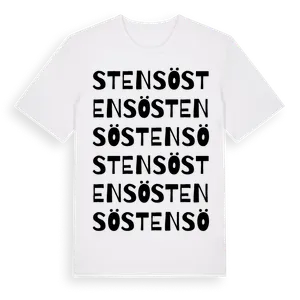 Stensö ordlek t-shirt – ekologisk bomull t-shirt från Pinshirt