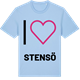 Blue Soul t-shirt med Jag älskar Stensö t-shirt stort tryck