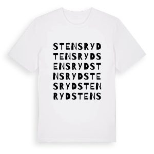Stensryd ordlek t-shirt – ekologisk bomull t-shirt från Pinshirt