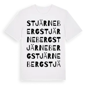 Stjärneberg ordlek t-shirt – ekologisk bomull t-shirt från Pinshirt