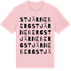 Pink Cotton t-shirt med Stjärneberg ordlek t-shirt