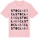 Pink Cotton t-shirt med Stockabäck ordlek t-shirt