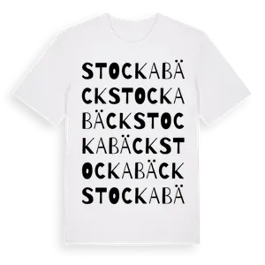Stockabäck ordlek t-shirt – ekologisk bomull t-shirt från Pinshirt