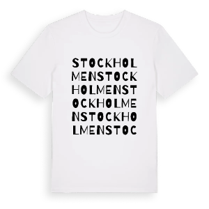 Stockholmen ordlek t-shirt – ekologisk bomull t-shirt från Pinshirt