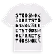 White t-shirt med Stödsmokärret ordlek t-shirt