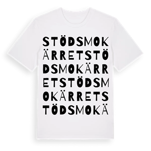 Stödsmokärret ordlek t-shirt – ekologisk bomull t-shirt från Pinshirt
