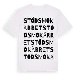 Stödsmokärret ordlek t-shirt – ekologisk bomull t-shirt från Pinshirt