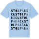 Blue Soul t-shirt med Stolpabäck ordlek t-shirt