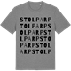 Mid Heather Gray t-shirt med Stolparp ordlek t-shirt
