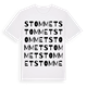 White t-shirt med Stommet ordlek t-shirt