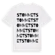 White t-shirt med Stommet ordlek t-shirt