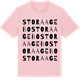 Pink Cotton t-shirt med Stora Agebo ordlek t-shirt