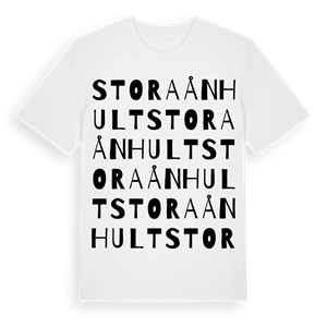 Stora Ånhult ordlek t-shirt – ekologisk bomull t-shirt från Pinshirt