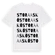 White t-shirt med Stora Askö ordlek t-shirt