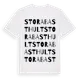White t-shirt med Stora Basthult ordlek t-shirt
