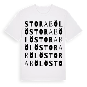 Stora Bölö ordlek t-shirt – ekologisk bomull t-shirt från Pinshirt