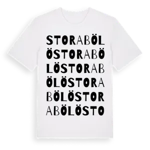 Stora Bölö ordlek t-shirt – ekologisk bomull t-shirt från Pinshirt